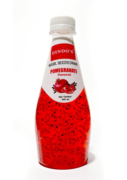 Basil Seed Drink pomegranate